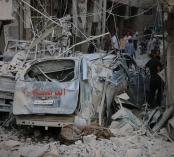 destroyed ambulance